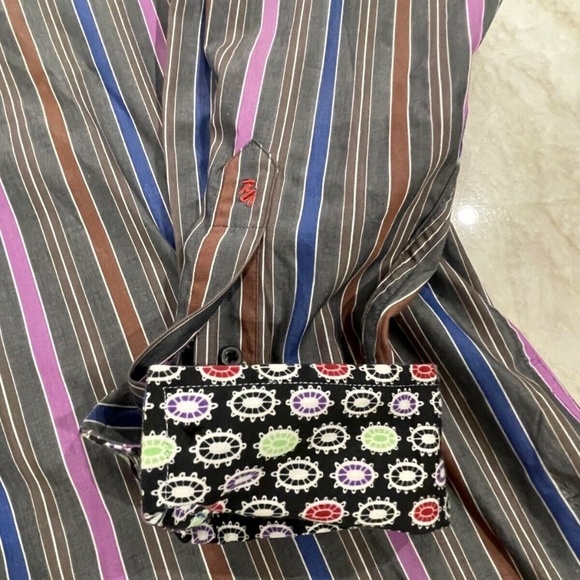 Robert Graham Flip Cuff Long Sleeve Dress Shirt; Multi Stripes/Dots; Size XL - Picture 3 of 4